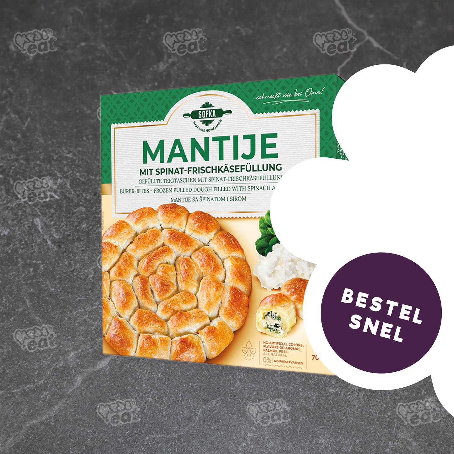 Mantije Burek Bites Spinazie 700 gram